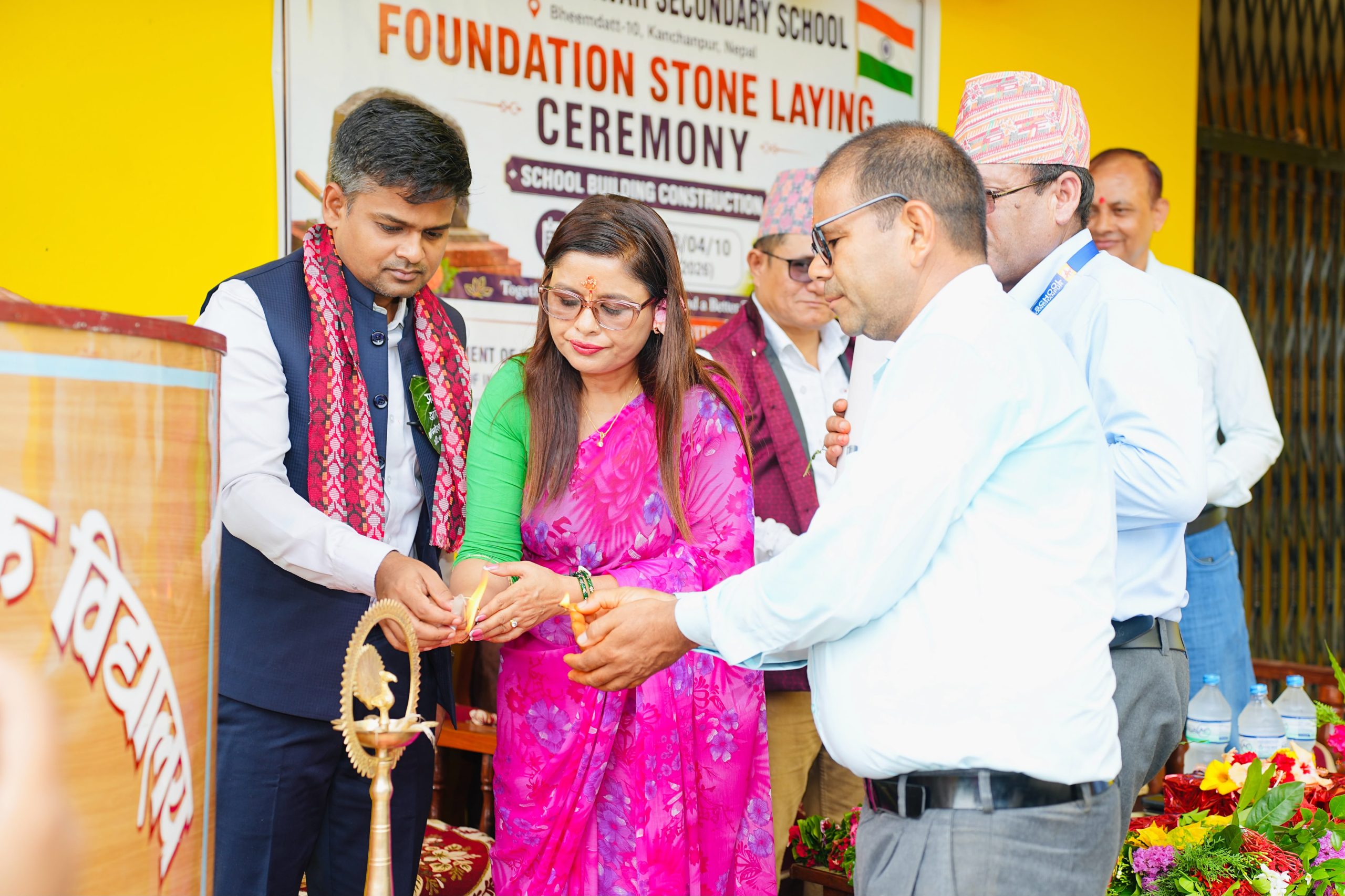 भारतको करिब रु. १ करोड ९० लाख सहयोगमा कञ्चनपुरको महेश्वर माविमा नयाँ भवन निर्माण सुरु